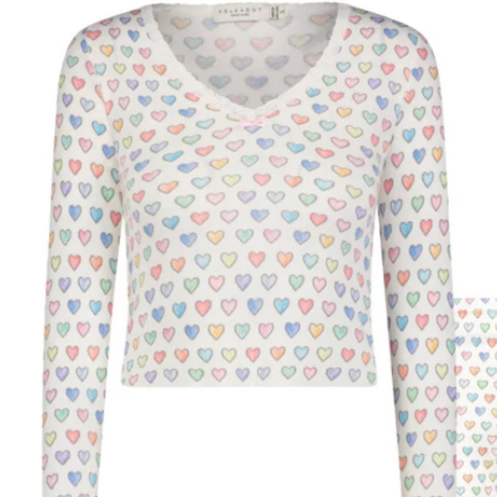 Polkadot England Barbie cropped top